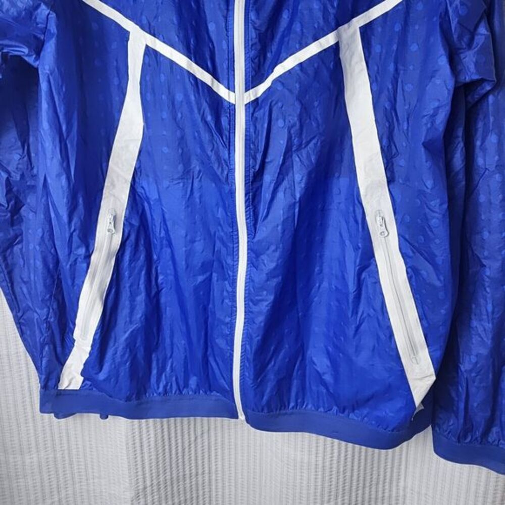 Rare XL Nike Glanz Jacket Windbreaker Windrunner Blue Dots‎ Lightweight Workout - Picture 5 of 10